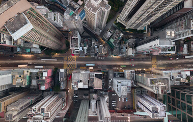 Fototapeta premium Architecture Drone Aerial Photography of Hong Kong