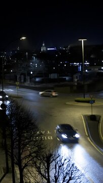 Verticel Timelapse of a traffic in norway, stavanger