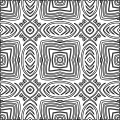 Stylish texture with figures from lines.
Abstract geometric black and white pattern for web page, textures, card, poster, fabric, textile. Monochrome graphic repeating design. 