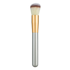 Professional makeup brush closeup isolated on transparent background.