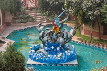 New Delhi ISKCON Krishna statue