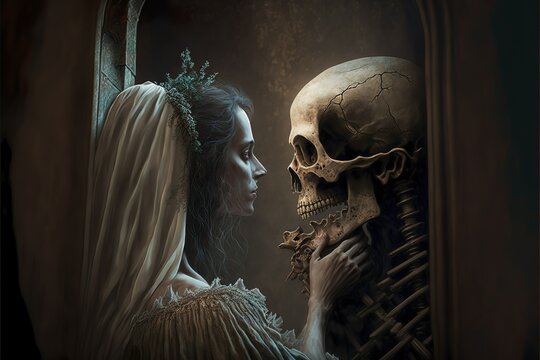 Bride kissing death powerfull image