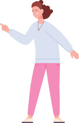 Angry woman shouting. Fighting character. Aggresive person