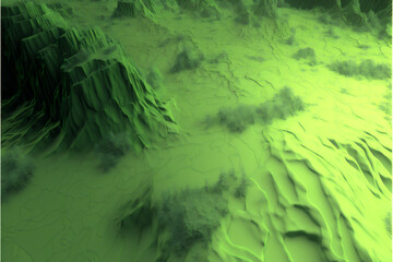 GIS lidar map 3D, Model land surface product made after processing aerial data from drone. Generation AI