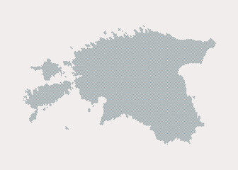 Vector map Estonia for points, dotted template