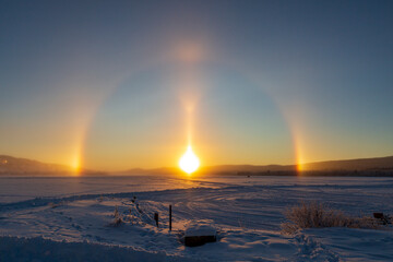 Sunhalo in north sweden