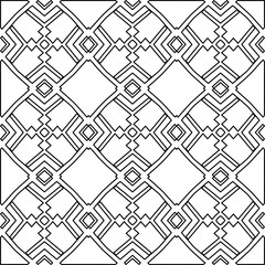 Stylish texture with figures from lines.
Abstract geometric black and white pattern for web page, textures, card, poster, fabric, textile. Monochrome graphic repeating design. 