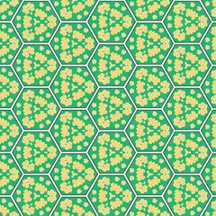 floral green abstract geometric wallpaper