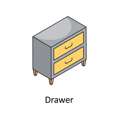 Drawer Vector Isometric Filled Outline icon for your digital or print projects.