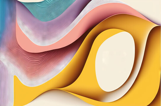  a poster with a wavy design on it's side and a circular logo on the front of it that reads, blead d'aw.  generative ai