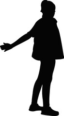 a girl body silhouette vector