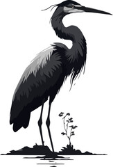 vector illustration of a heron logo