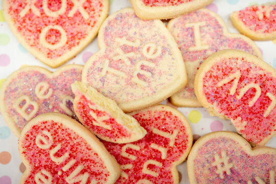 Valentine's Day Conversation Heart Cookies