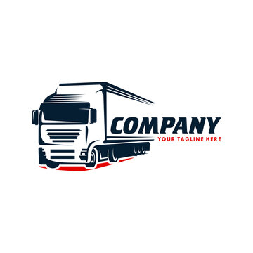 truck logo design on white background