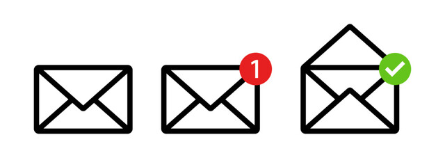 Mail notification icon set