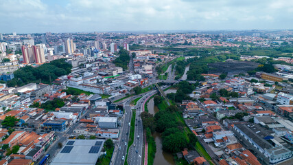 Aerial view of the city of Sorocaba, Brazil. city ​​center