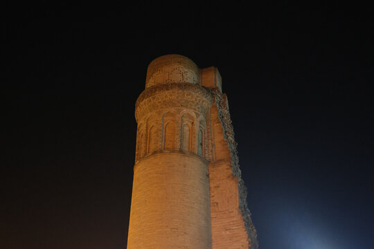basra, iraq - January 16, 2023: photo of vintage minaret of historic imam ALI mousque in alzubair town in Basra city