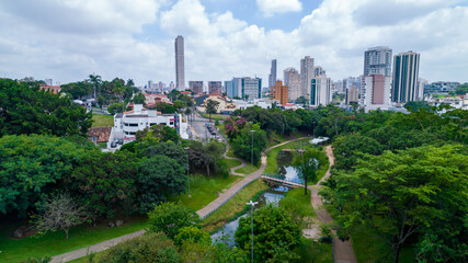 Naklejka premium Aerial view of Campolim neighborhood in Sorocaba, Brazil