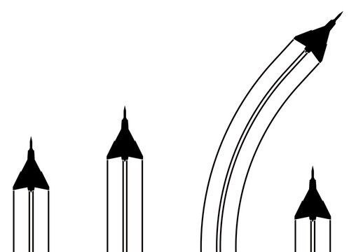 Simple illustration of fighter jet (Avro Arrow). Line art, clipart, graphic, icon, object, shape, symbol, etc. PNG with transparent background. Design elements for websites and other graphics.