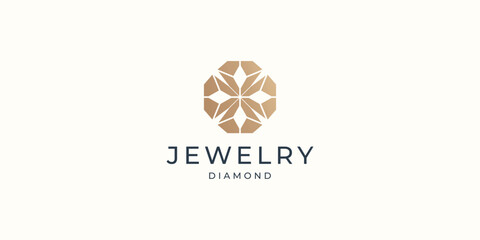 jewelry diamond logo design inspiration. creative diamond gem luxury design.