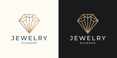 geometric diamond line art logo icon vector illustration.