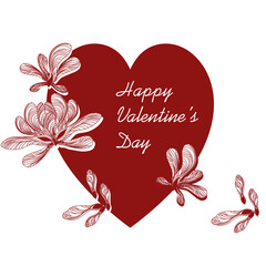 Postcard Happy Valentine's Day. Happy holiday. Declaration of love