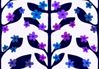 Floral seamless flower pattern for fabrics and textiles and packaging and gifts and cards and linens and kids