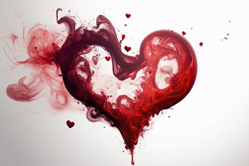 Red smokey heart