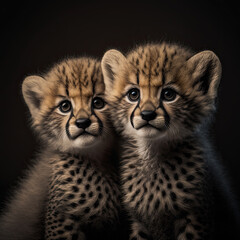 Portrait of Baby Cheetahs