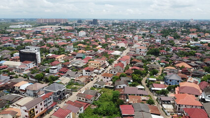 Obraz premium Aerial view vientiane laos 
