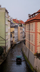 canal in the city Prague