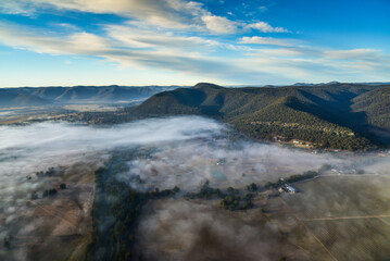 Atmosphere sky white cloud covering dry yellow valley in the mountain resort for family children school holiday