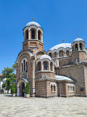 Panoramic view of center of city of Sofia, Bulgaria