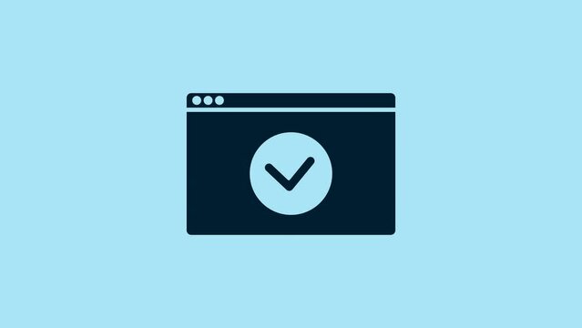 Blue Secure your site with HTTPS, SSL icon isolated on blue background. Internet communication protocol. 4K Video motion graphic animation