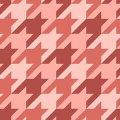 Seamless surface pattern with houndstooth ornament. Classic fashion fabric print. Checked geometric background.