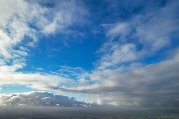 Naklejka na ściany i meble Best View of Dramatic Clouds and Blue Sky over England UK