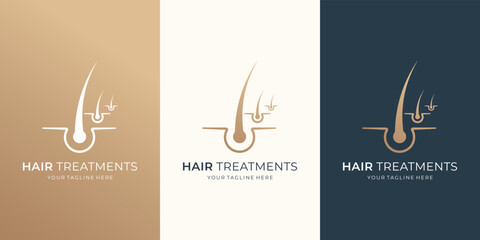 minimalist Hair care dermatology logo design. Hair care treatment. Anti-dandruff flakes for shampoo.