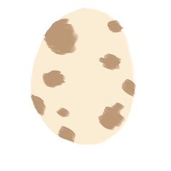 Hand drawn water colour paint Ester egg quail 300dpi 