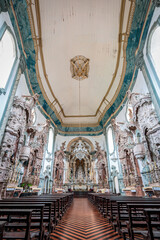 Sao Joao del Rei, Minas Gerais, Brazil: Street view inside Sao Francisco de Assis church