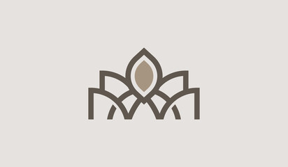 Crown Monoline Logo Template. Universal creative premium symbol. Vector illustration. Creative Minimal design template. Symbol for Corporate Business Identity