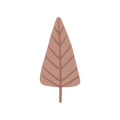 Hand drawn Christmas tree. Modern boho whimsical doodle illustration. 