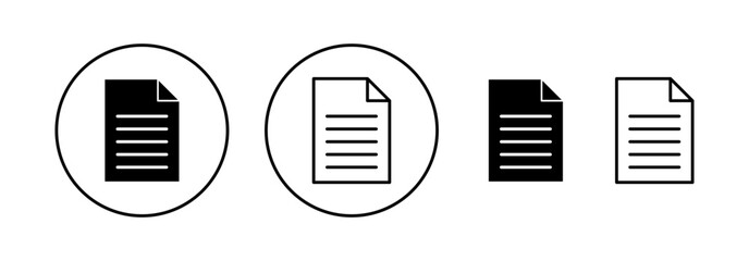 Document icon vector for web and mobile app. Paper sign and symbol. File Icon