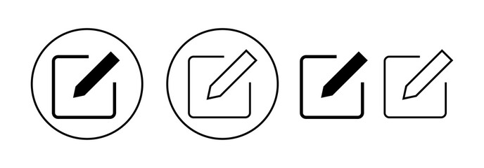 Edit icon vector for web and mobile app. edit document sign and symbol. edit text icon. pencil. sign up