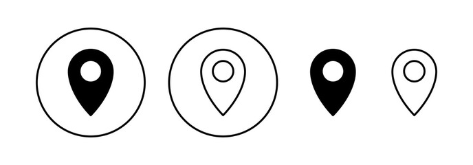 Pin icon vector for web and mobile app. Location sign and symbol. destination icon. map pin