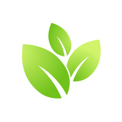 Eco green leaf icon Bio nature green eco symbol for web and business