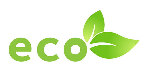 Eco green leaf icon Bio nature green eco symbol for web and business