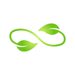Eco green leaf icon Bio nature green eco symbol for web and business