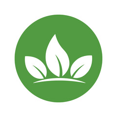 Eco green leaf icon Bio nature green eco symbol for web and business