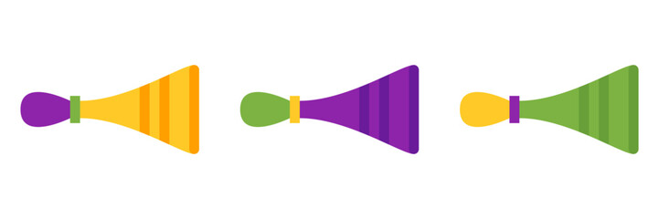 Party Horn in flat style isolated