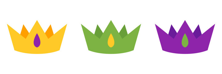 Crown in flat style isolated